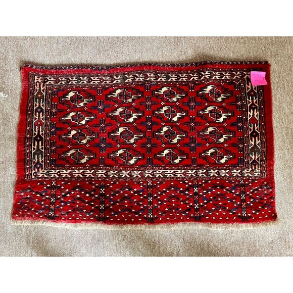 Vintage Persian Bag Face Turcomen Carpet Bag 49x35" - Picture 4 of 4